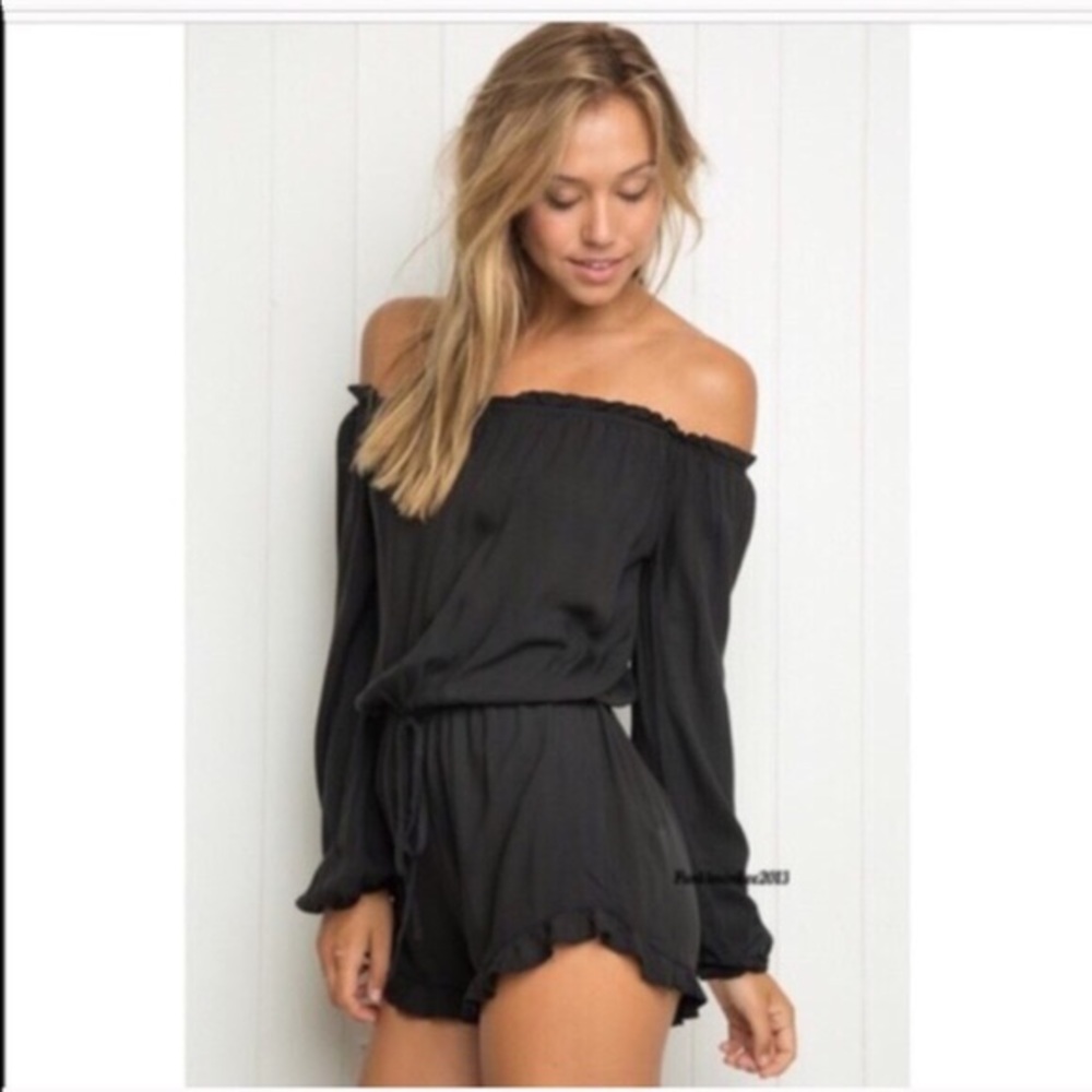 Black Brandy Melville off the shoulder romper